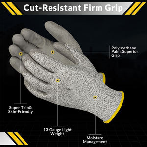 بيع بالجملة أحدث قفازات مضادة للقطع قفازات عمل عامة للبناء الصناعي ميكانيكي للحدائق - Product Image 4