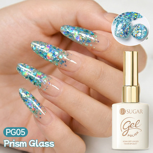 Vernis à ongles gel pailleté super brillant, grands sequins, UV LED, effet scintillant, pour salon et manucure DIY - Product Image 6