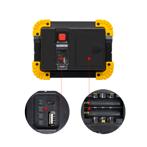 Xách tay 12V LED khẩn cấp ngoài trời Đèn pha USB có thể sạc lại COB nhấp nháy trại đèn vuông ánh sáng di động vật liệu nhựa - Product Image 4