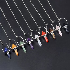 Affascinante Ciondolo per Collana in Cristallo Naturale a Forma di Piramide, Torre di Cristallo Fatta a <span class=keywords><strong>Mano</strong></span>, Pendolo in Cristallo per Meditazione - Product Image 2