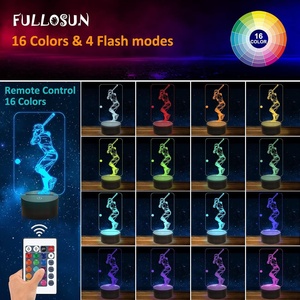 Luz nocturna acrílica de voleibol de ilusión 3D personalizada para regalos de decoración del hogar lámpara de tamaño medio fuente de alimentación enchufable - Product Image 2