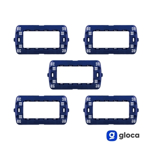 Gloca – lot de 5 cadres de montage en plastique, support 4 places pour équipement électrique industriel de la série Living - Product Image 3