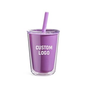 <b>Hot</b> Selling 24oz Double Wall Portable Plastic Water Bottle With Straw Big Belly Cup Large Capacity Beverage Cup Straw Cups - Product Image 1