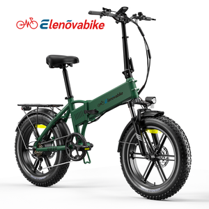 Vélo pliant électrique Elenovabike OD20 20 pouces avec pneus larges, freins à disque, moteur 500W, batterie 48V 15Ah, 7 vitesses, cadre en aluminium - Product Image 1