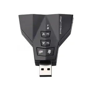 Adaptador de placa de som de áudio estéreo USB 2.0 Interface 5.1 para PC FP