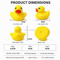 Jouet de bain en forme de canard en caoutchouc, pulvérisateur d'eau, jouet flottant en PVC souple, canard jaune, jouets de bain pour bébés, enfants, tout-petits