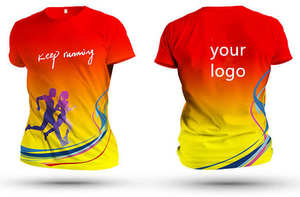 Camiseta para correr de secado rápido Joychuang con logotipo para hombres y mujeres camiseta de sublimación profesional deportiva de maratón personalizada - Product Image 2