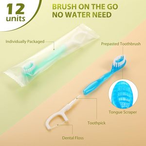 แปรงสีฟันแบบเม็ดบีดแตกตัวได้ 5 in 1 แบบใช้แล้วทิ้ง |   กล่องบรรจุ 20 ชิ้น คละสีมิ้นท์ - Product Image 5