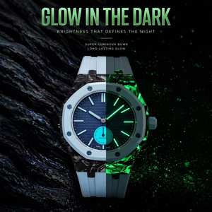 Kit de Modificación Upro Luminous con Base de Carbono Forjado y Correa de Silicona con Hebilla de Mariposa para Relojes AP S-watch Royal Pop - Product Image 1