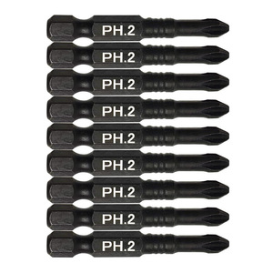 Yunbei Yb Phillips <b>Screwdriver</b> <b>Bits</b> Ph2 Black Hex Shank <b>Set</b> For Electric Tools - Product Image 5