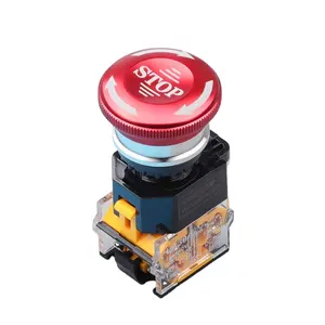 LA38 22mm installation diameter 10A power current function Emergency stop switch push button