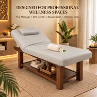 Table de massage en bois de luxe robuste et réglable, lit de beauté, camillas de masajes pour hôtel, complexe hôtelier, club de spa et massage professionnel