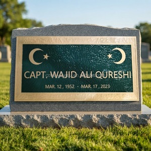 <span class=keywords><strong>Plaque</strong></span> commémorative personnalisée Hongsen en aluminium de 10 mm, marqueur de tombe, <span class=keywords><strong>plaque</strong></span> de pierre tombale pour cimetière, enterrement en extérieur - Product Image 1