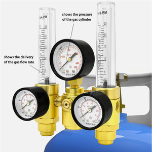 Débitmètre Argon CO2 à double sortie, régulateur de soudage MIG TIG, 3 instruments, compteur de gaz à économie d'énergie - Product Image 2