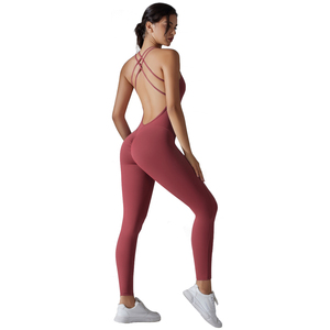 Combinaison de gymnastique pour femmes sans couture personnalisée combinaison de yoga une pièce pour l'entraînement, le fitness et la course à pied combinaisons et combinaisons de sport OEM ODM - Product Image 5