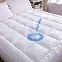 Protège-matelas imperméable en coton 100 % Cloudland pour lit double, drap-housse avec 2 taies d'oreiller