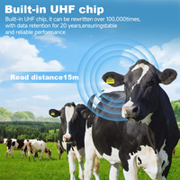 Etiquetas de Oreja para Animales UHF 860-960MHz, Material TPU, Identificación de Ganado Vacuno, Resistentes al Agua, Impresión Láser, Duraderas, Gestión de Ganado