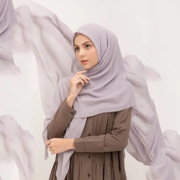 Vente en gros d'écharpes hijab arabes personnalisées pour femmes