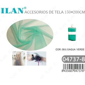 Tessuto in Tulle Verde Acqua Ilan 150x200cm Accessorio per Abito da Sposa - Product Image 3
