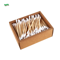Coton-tiges en bambou 100% naturel, jetables, en boîte carton, écologiques, certifiés ISO, CoralClean, pour la maison, la beauté, les voyages, blanc, usage quotidien