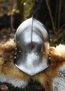 Casco Alemán Sallet de 1480 Años Aproximadamente, Hecho a Mano en Acero, Inspirado en la Edad Media, con Forro de Cuero, Diseño Histórico Decorativo para Fotografía - Product Image 5