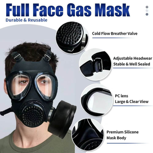 Full <b>Face</b> Tactical Activated Carbon Filter Gas Mask 6800 Survival Paint Respirator with High Efficiency Carbon Filter - Product Image 4