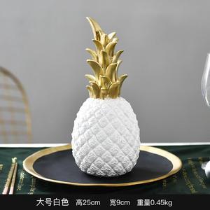 Artisanat Nordique en Résine <span class=keywords><strong>Ananas</strong></span> Doré Ornements Créatifs Vente en Gros Décoration de Salon, Meuble à Vins et Meuble TV de Bureau - Product Image 5