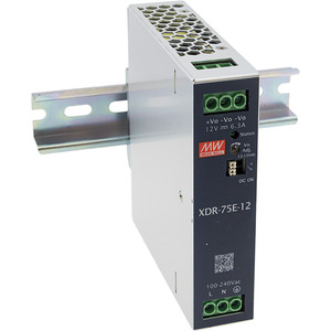 แหล่งจ่ายไฟแบบสวิตชิ่ง Mean Well XDR-75E-24/48/12/36 24V 3.2A 75W สำหรับติดตั้งบนราง DIN  48V 36V 12V - Product Image 1