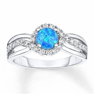 New Design <b>Blue</b> <b>Opal</b> Gemstone 925 Sterling Silver Jewelry <b>Blue</b> <b>Opal</b> <b>Ring</b> - Product Image 1