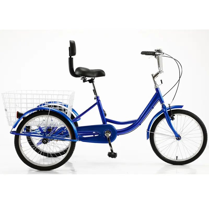 Triciclo de pedal para adultos mayores de 20 pulgadas, 24 pulgadas, 26 pulgadas, con carga de Marco