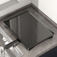 Égouttoir à vaisselle double niveau en métal sur pied pour cuisine, conception non pliable, tailles personnalisables, design flexible
