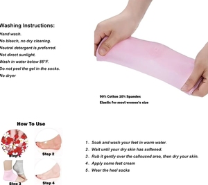 5 paia di calzini idratanti per il trattamento dei talloni screpolati - Trattano rapidamente i piedi secchi. Sollievo dal dolore da screpolature della pelle dei piedi con l'aloe - Product Image 6