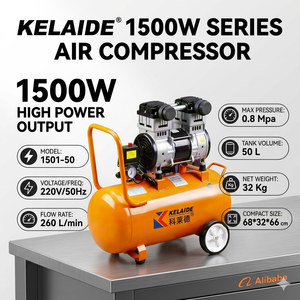 เครื่องอัดอากาศแบบลูกสูบ KELAIDE 50 ลิตร 1500 วัตต์ 220 โวลต์ รุ่นอุตสาหกรรมแบบตั้งพื้น ใช้ไฟฟ้ากระแสสลับ - Product Image 1