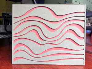 Panneau mural acoustique en feutre PET 3D gaufré pour salon moderne, avec une réduction sonore élevée - Product Image 3