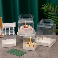 Boîtes à cupcakes individuelles transparentes avec poignées, boîtes à gâteaux portables en plastique pour mariage, anniversaire, baby shower, pâtisserie