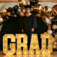 Enseignes lumineuses à LED personnalisées sur le thème de la remise de diplôme, numéros lumineux pour les événements de remise de diplômes universitaires