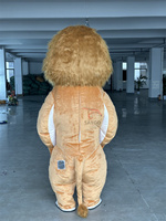 Costumes de mascotte de lion de Madagascar gonflables en peluche, fournis par l'usine, 6-8 kg, costumes réalistes en fourrure de lion de cougar pour adultes, déguisements