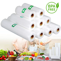 Sacs sous vide réticulés pour la conservation des aliments, ustensiles de cuisine, anti-humidité, 3,5 mil PA/NY, plastique transparent, scellables, produits ménagers