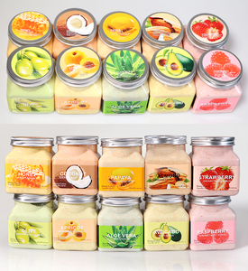 Crema exfoliante corporal de etiqueta privada, blanqueamiento Natural, sal marina de <span class=keywords><strong>coco</strong></span> orgánica, exfoliante corporal de frutas - Product Image 5