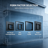 Écran publicitaire LCD mural Bolan de 55 pouces 16:9 pour intérieur, contrôle par application Android/WiFi, résolution 1080p, stockage 32 Go, OEM