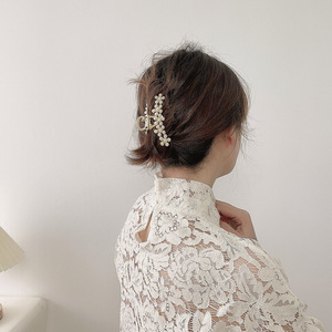 Accessorio per capelli in metallo per volume medio dei capelli. Perla al Collo. Design a Forma di Squalo Non Danneggia i Capelli. - Product Image 1