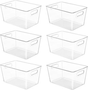 2024 Modern for Clear Plastic Organizing <b>Bin</b> with Custom Logo and Silk-<b>Screen</b> Printing for Household Storage - Product Image 5