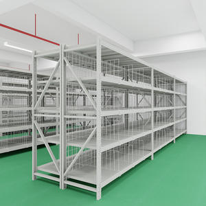 رف تخزين قابل للتعديل مخصص وقوي باللون الرمادي/الأزرق مع أرفف شبكية منفصلة لمحطة شحن كاينياو ومستودع الملابس والشحن السريع - Product Image 4