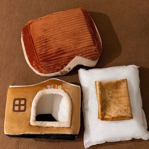 Cuccia Rettangolare JXANRY per Animali Domestici - Calda per l'Inverno, Design Castello Principessa Orsetto, Rimovibile e Lavabile - Product Image 5