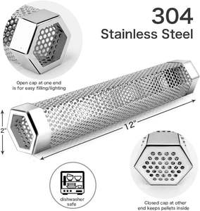 Accessoires <span class=keywords><strong>de</strong></span> barbecue haut <span class=keywords><strong>de</strong></span> gamme, tube à <span class=keywords><strong>fumée</strong></span> en acier inoxydable pour fumoir à granulés, <span class=keywords><strong>générateur</strong></span> <span class=keywords><strong>de</strong></span> <span class=keywords><strong>fumée</strong></span> chaude et froide - Product Image 5