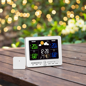 Custom Kitchen Outdoor Waterproof Digital <strong>Wireless</strong> Smart Sensor Hygrometer <strong>Thermometer</strong> Plastic Time Date Alarm <strong>Clock</strong> for - Product Image 2