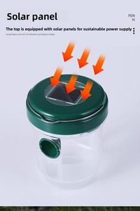 กับดักแมลงวันผลไม้ในสวน ใช้พลังงานแสงอาทิตย์ วัสดุ ABS กันน้ำ IPX4 กำจัดผึ้งและตัวต่อ มีสินค้าในสต็อก - Product Image 6