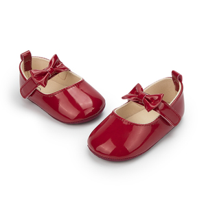 Nouvelle arrivée de robe d'été en cuir PU avec nœud papillon 0 18 <span class=keywords><strong>Mois</strong></span> Prince Party Baby Girl Shoes - Product Image 3