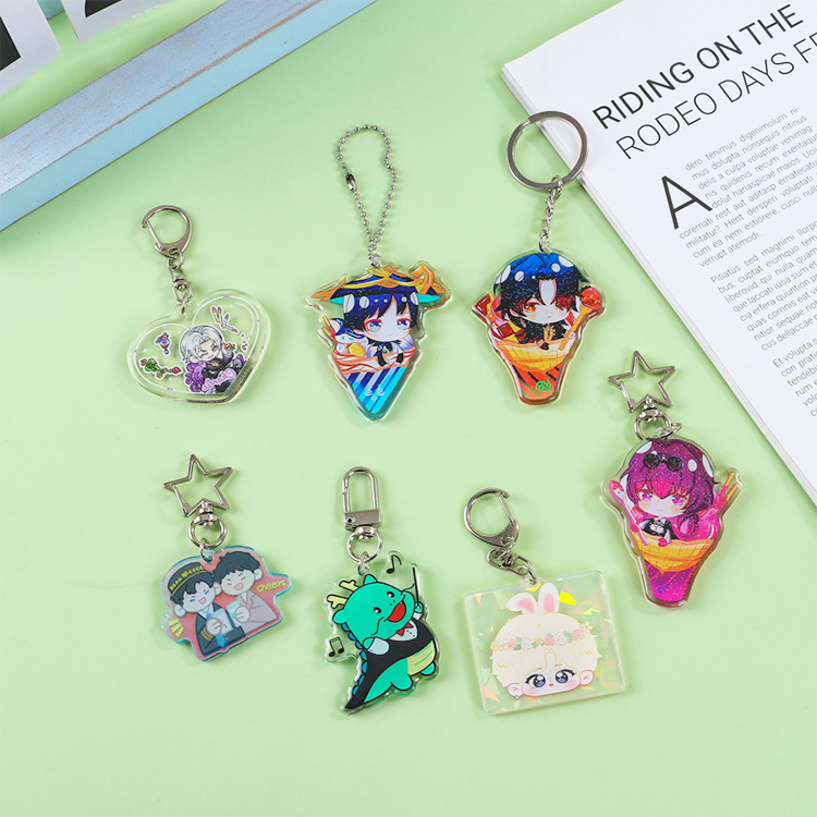 Customized Keychain Manufacturer Printed Plastic Acrylic