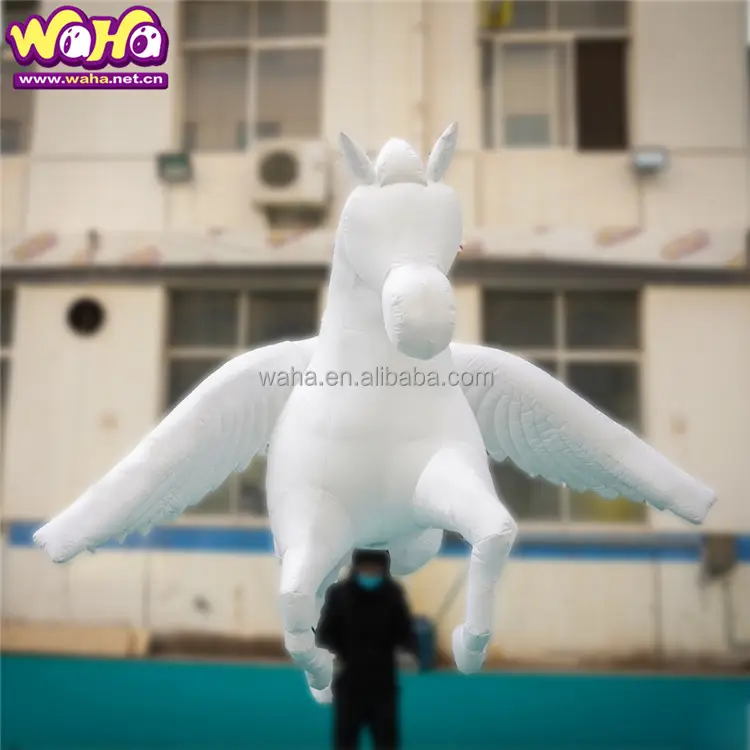 Tùy Chỉnh Thực Hiện Inflatable Horse Costume Wings Nhảy Inflatable Cưỡi Ngựa Cho Diễu Hành OEM